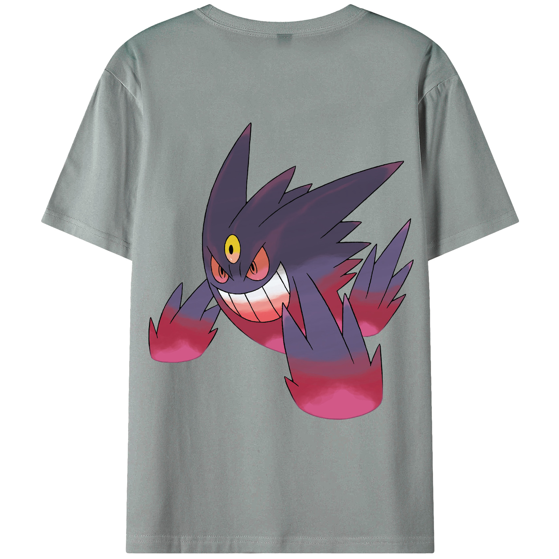 （画像用） ポケットモンスター Pokémon 綿100％ メンズ半袖Tシャツ（バックプリント） 通気性